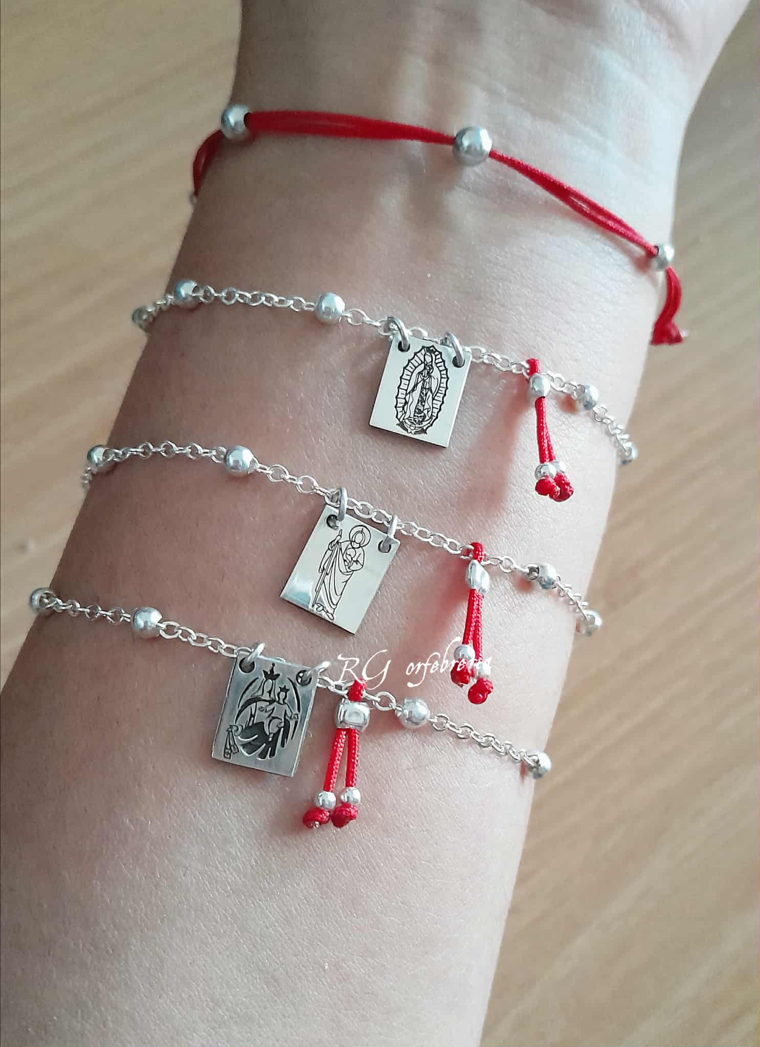 Pulsera Escapulario Mini en Plata .950