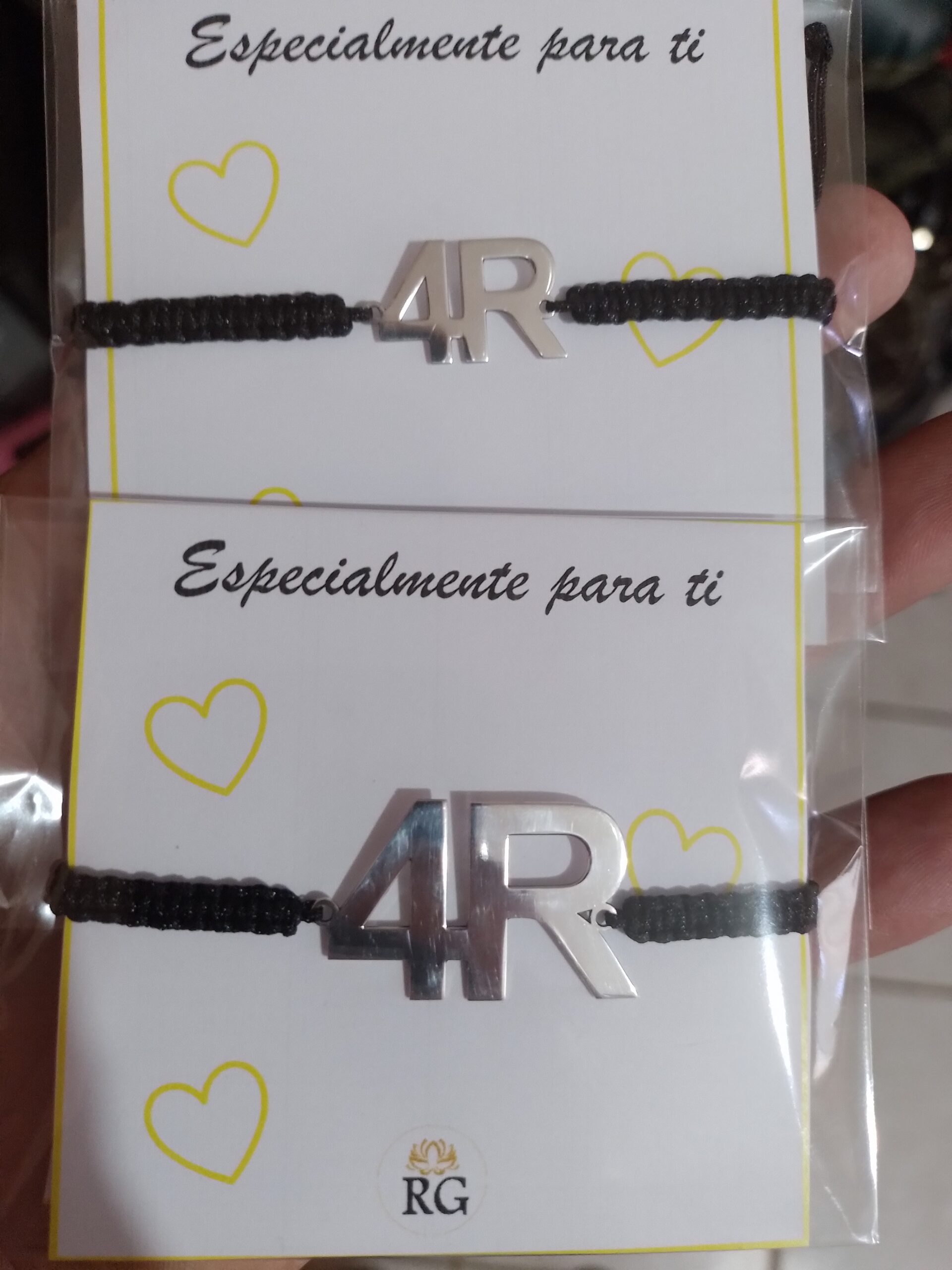 DUO Pulseras con Dijes Personalizados en Plata .950