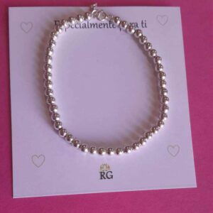 Pulsera o Collar en Bolas en Plata .925