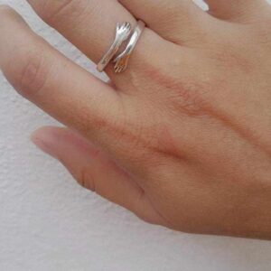 Anillo de Abrazo en Plata .925