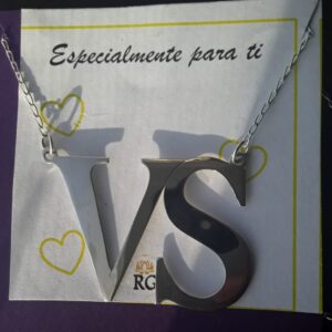 Collar Monograma 3cm  en Plata .950