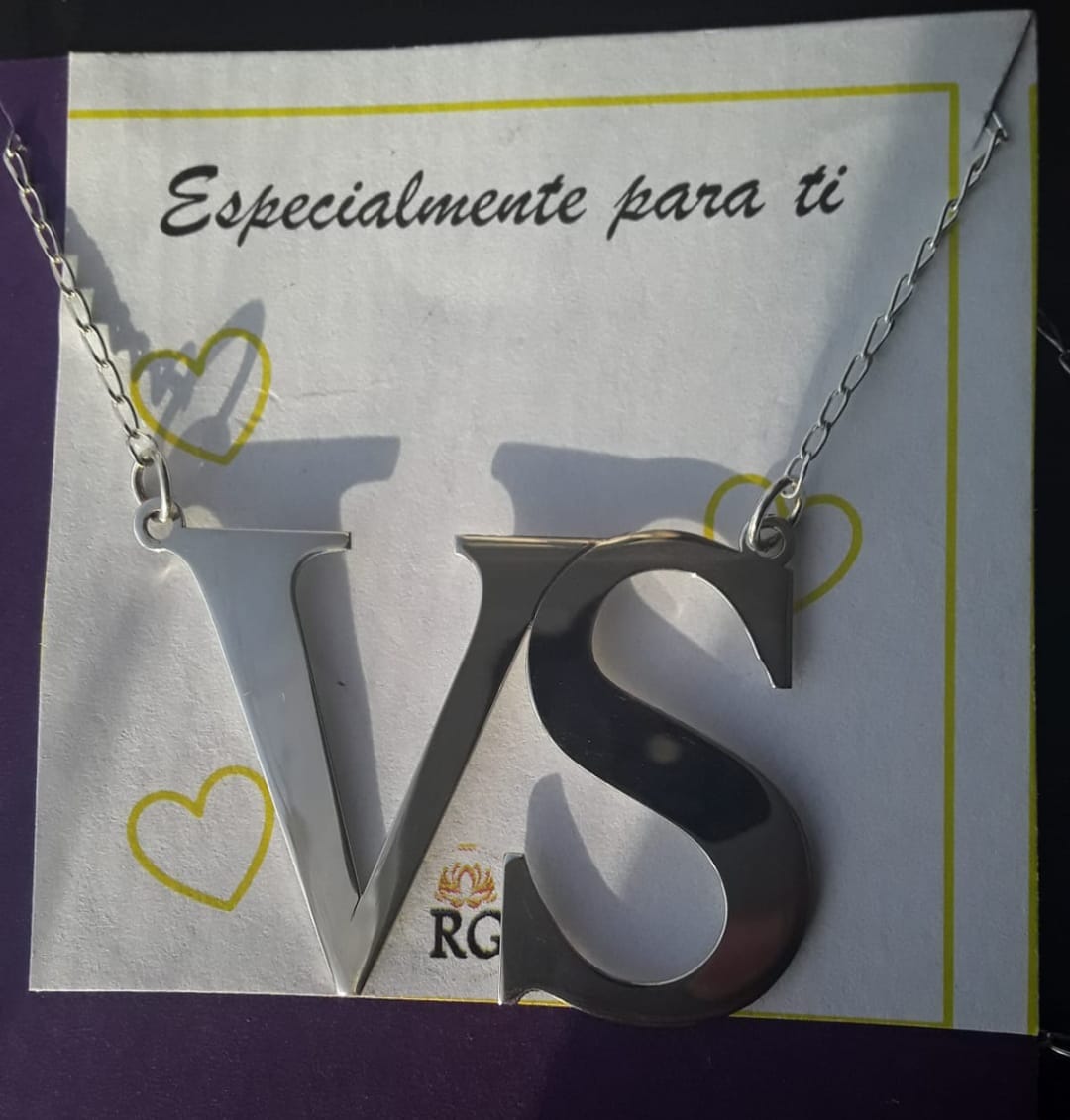 Collar Monograma 3cm  en Plata .950