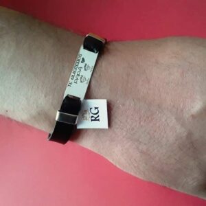 Pulsera de Placa Personalizada en Plata .950