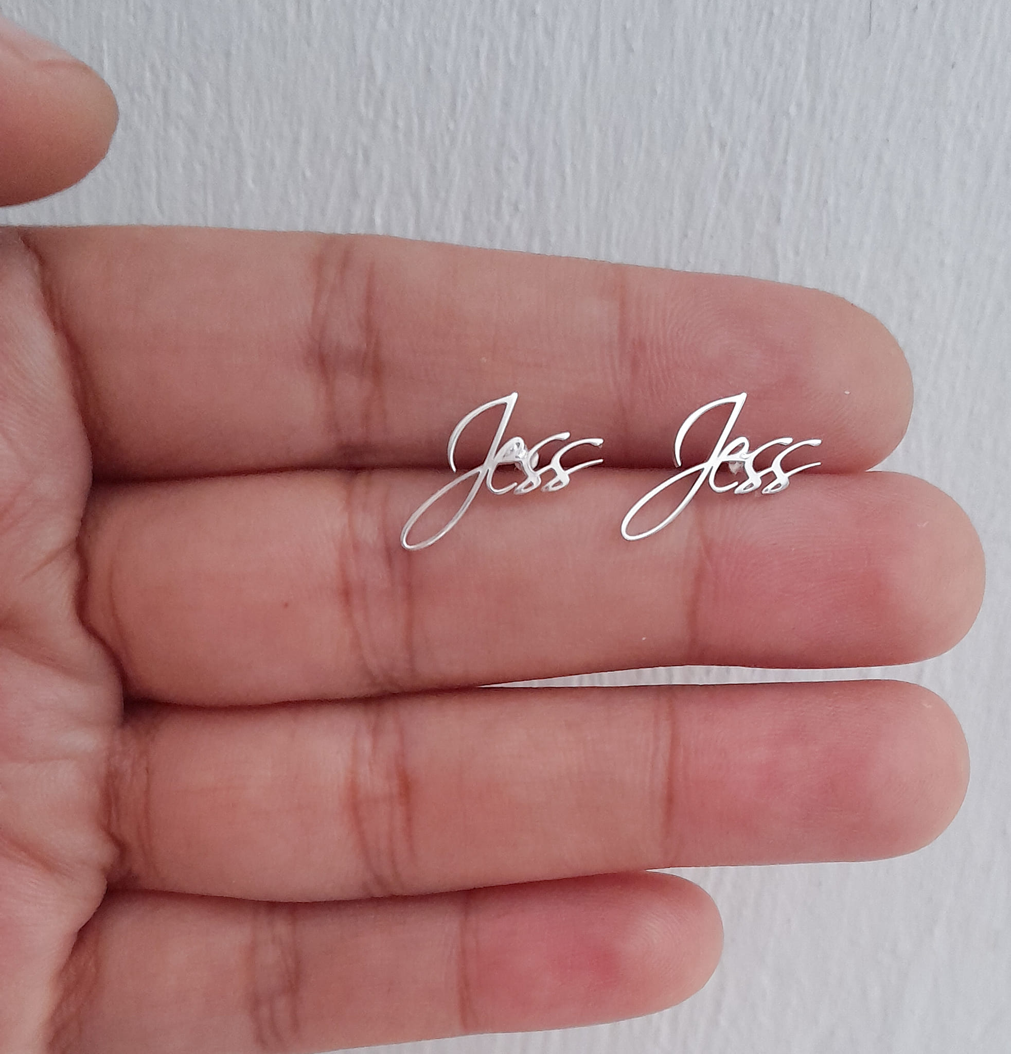 Aretes de Nombre Personalizado en Plata .950 - Imagen 2