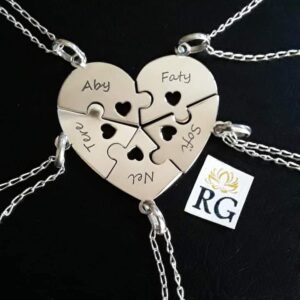 Collar de Corazón Rompecabezas en Plata .950