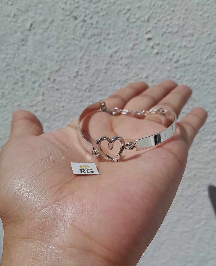 Pulsera de Corazón en Plata .950 - Imagen 2