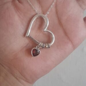 Collar Corazón  Aros Personalizados en Plata .925