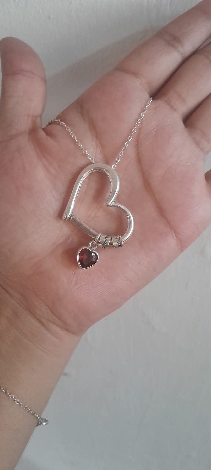 Collar Corazón Aros Personalizados en Plata .925