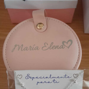 Kit Joyero de Viaje  y Pulsera San Benito en Plata .925