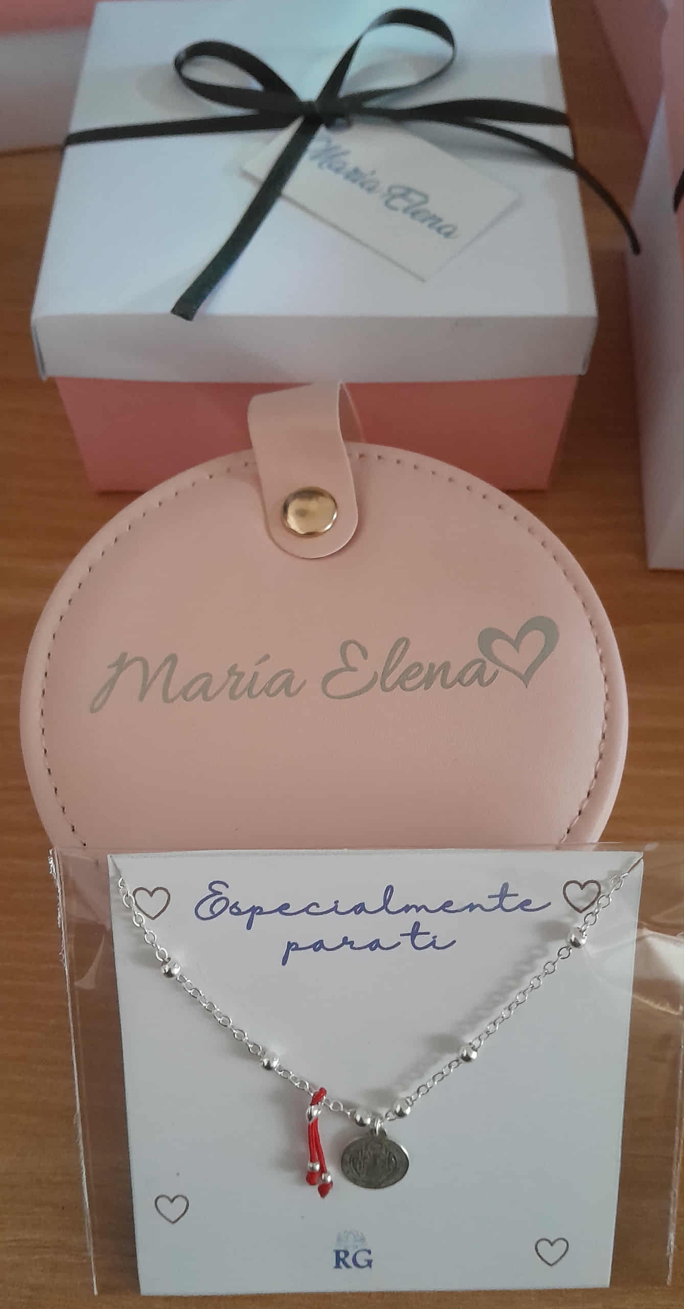 Kit Joyero de Viaje  y Pulsera San Benito en Plata .925