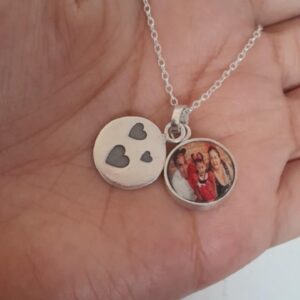 Collar de Foto Encapsulado en Plata .950