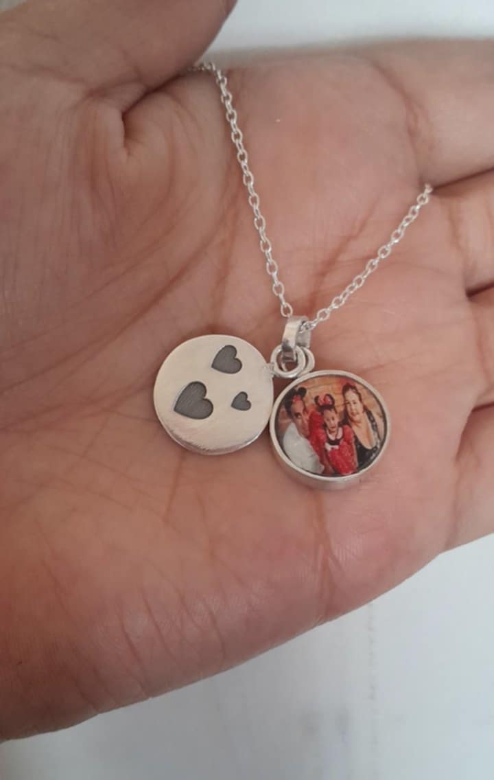 Collar de Foto Encapsulado en Plata .950