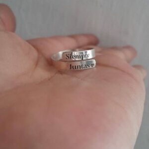 Anillo Delgado Personalizado en Plata .950