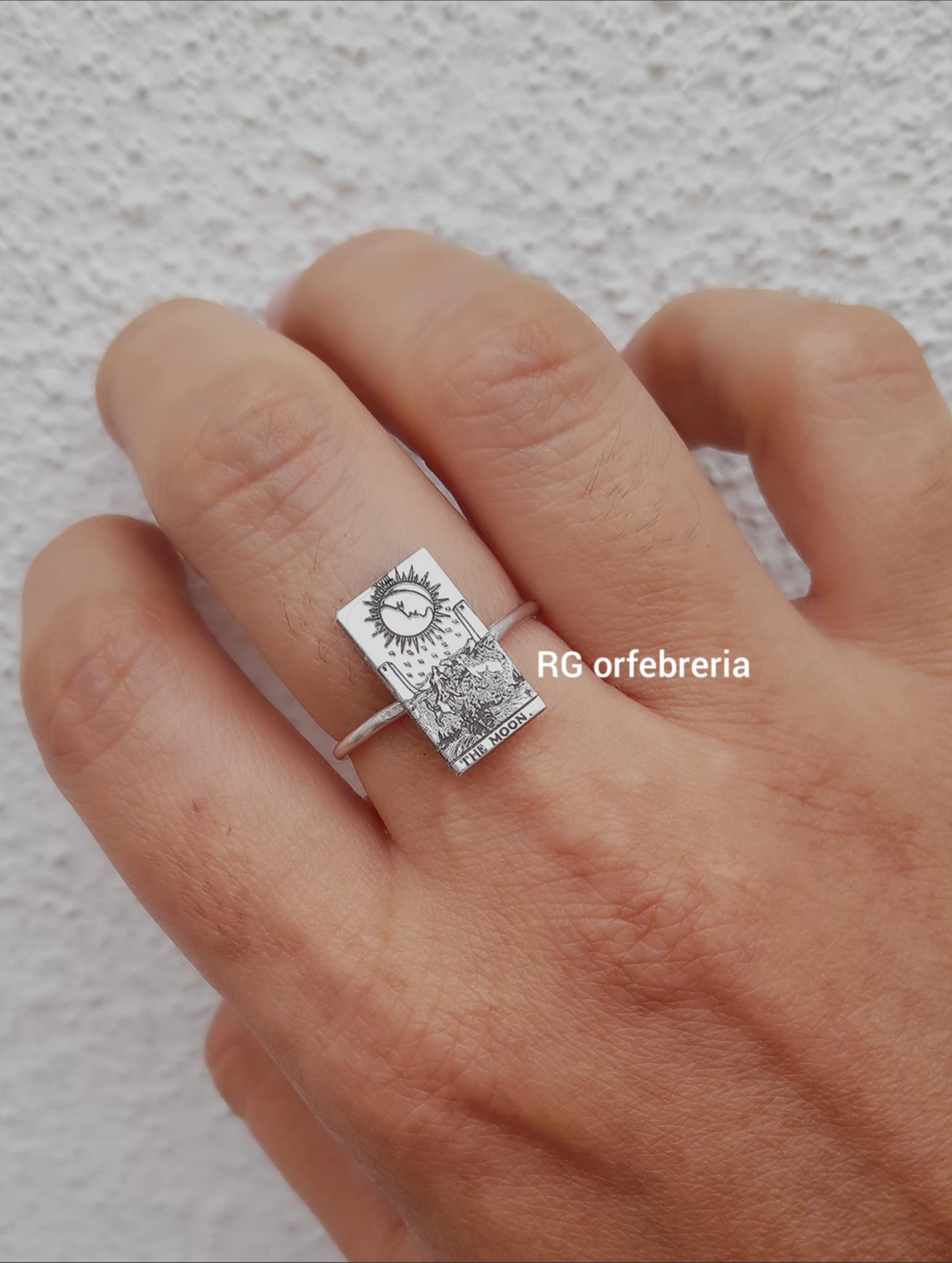 Anillo Carta de Tarot en Plata .950 - Imagen 2