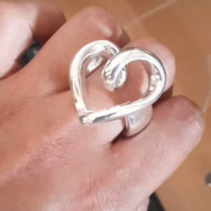 Anillo Chunky de Corazón en Plata .925