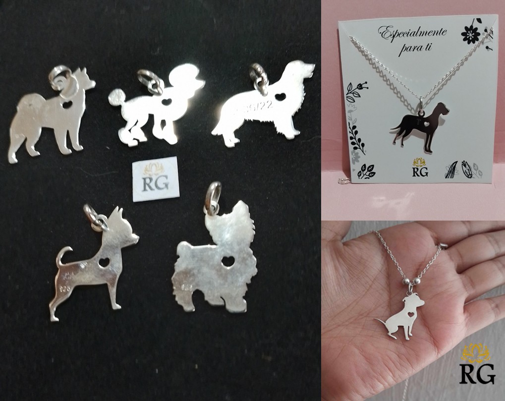 Collar Silueta de Mascota en Plata .950