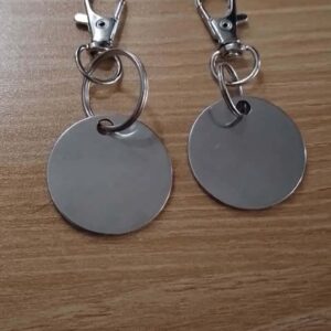 Llavero Redondo 3cm Personalizado en Acero Inox