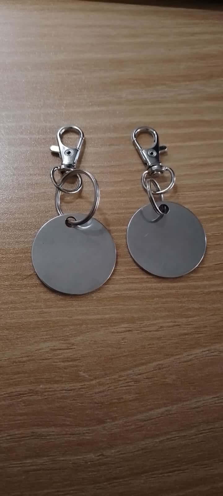 Llavero Redondo 3cm Personalizado en Acero Inox