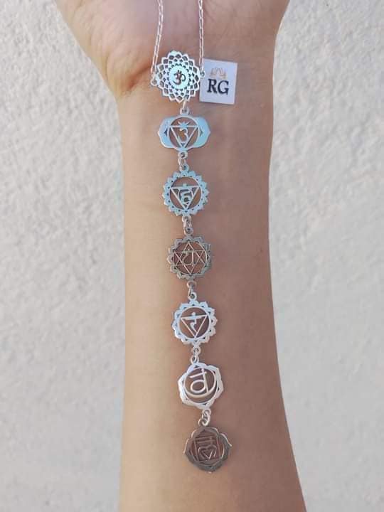 Collar 7 Chakras en Plata .950