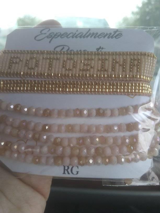 Set de Pulseras Personalizadas y Bordadas en Delicas Miyuki y Cristal - Imagen 3