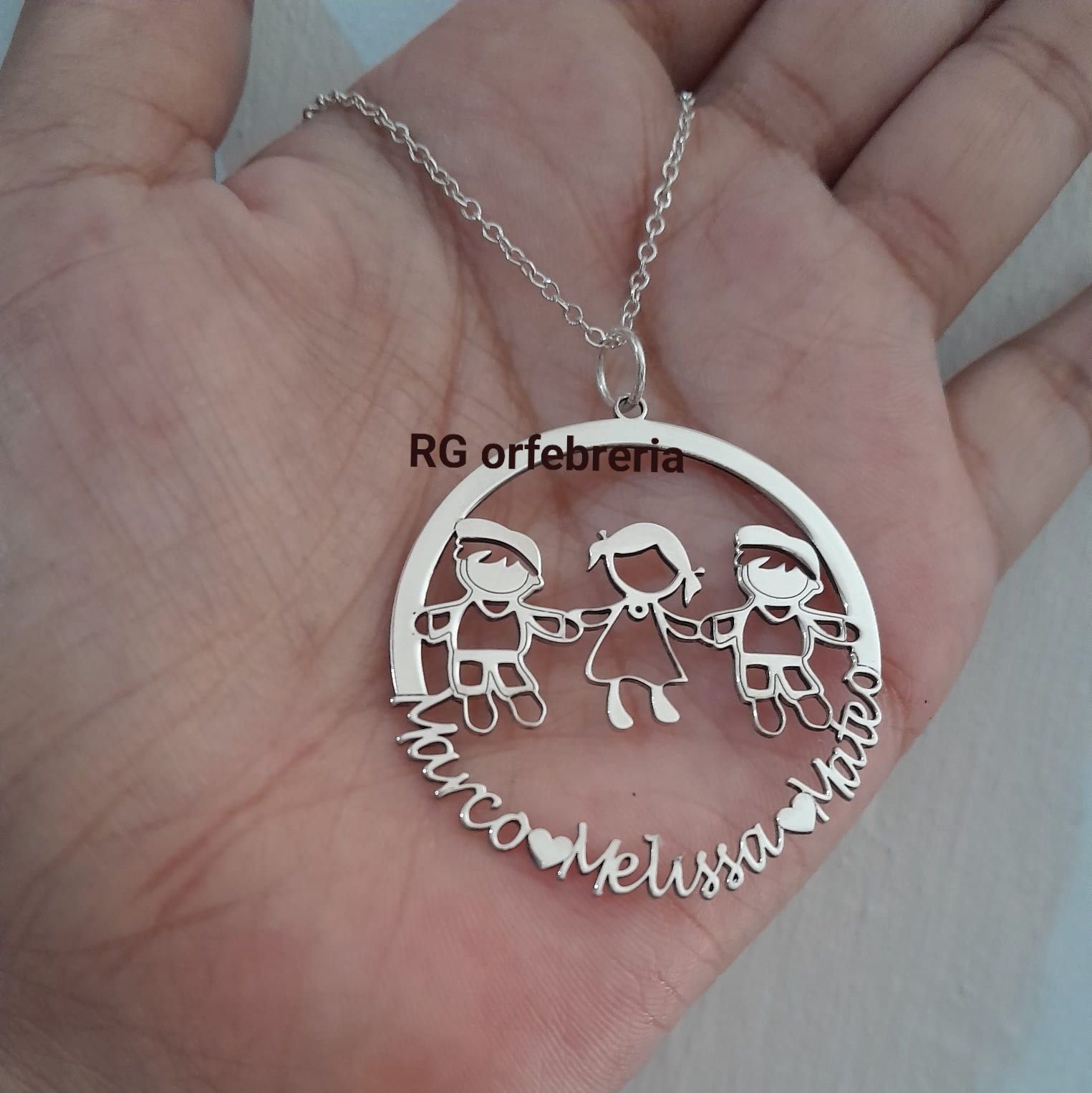 Dijes de Niños con Nombres en Plata .925