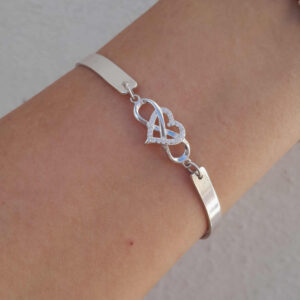 Brazalete de Corazón e Infinito en plata .950