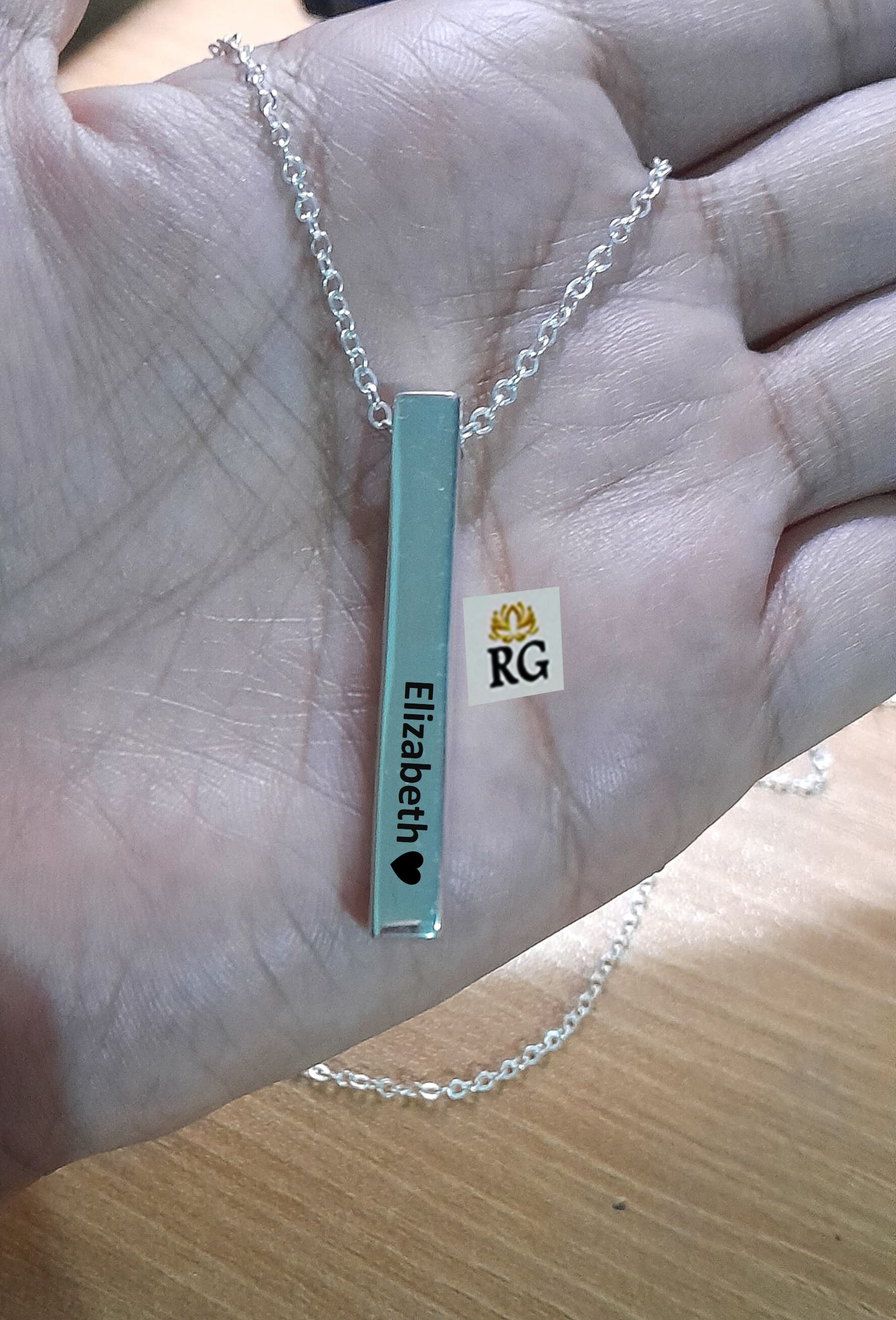 Collar de Barra Totem 3D en Plata .925