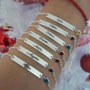 Pulsera de Placa Personalizada en Plata .925